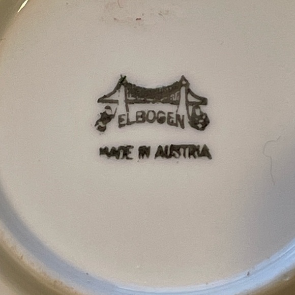 Elbogen Austria china dish pink blue and white - Picture 4 of 4